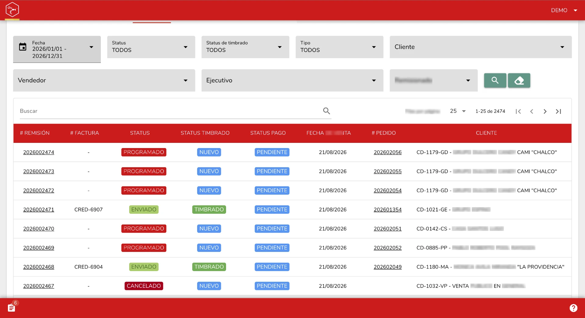 WASP Channel Hub — Remisiones y salidas